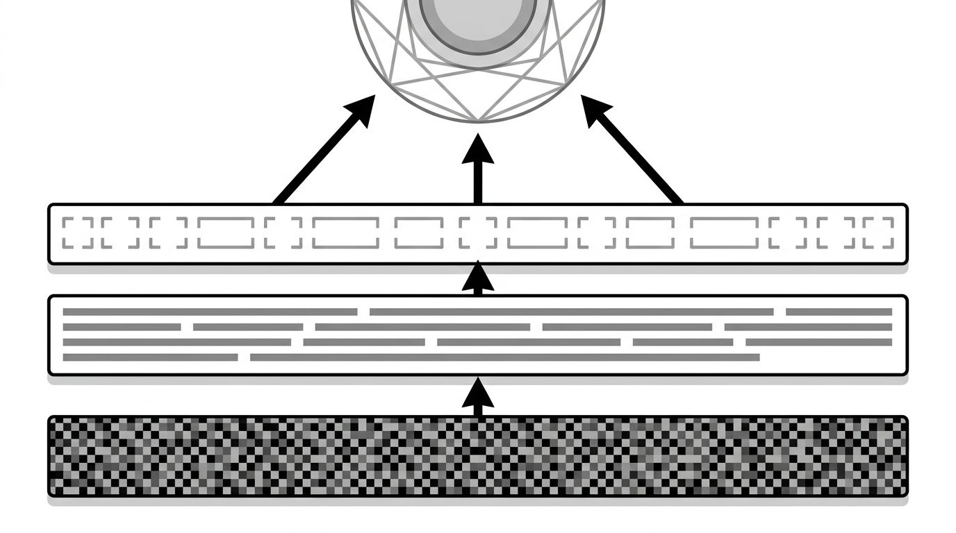 Diagram showing alt text, video transcripts, and image embeddings feeding into an AI model's brand representation layer
