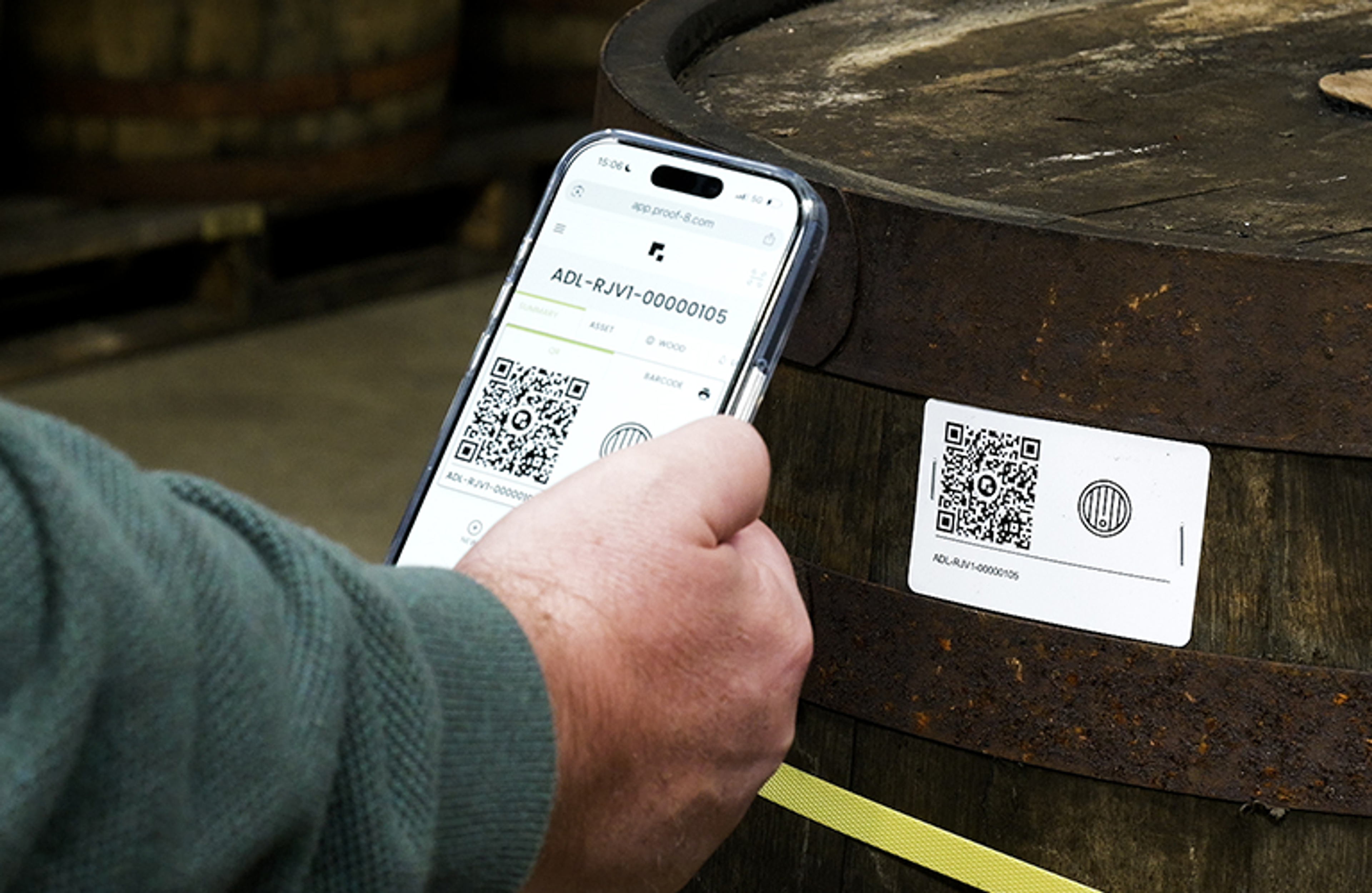 QR codes for cask management 
