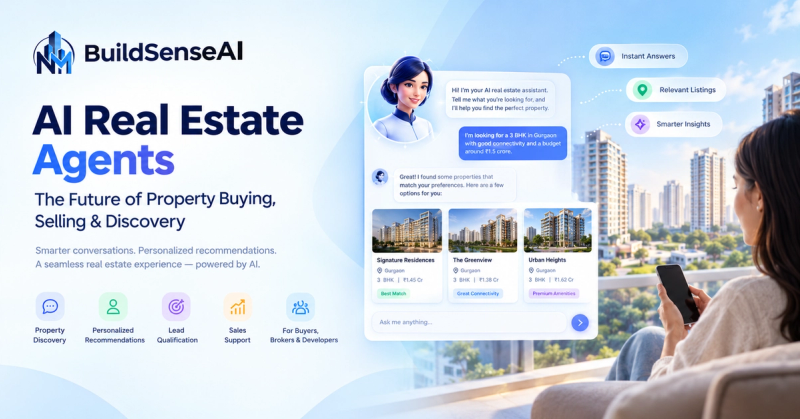 AI real estate agent providing personalized property recommendations through BuildSenseAI.