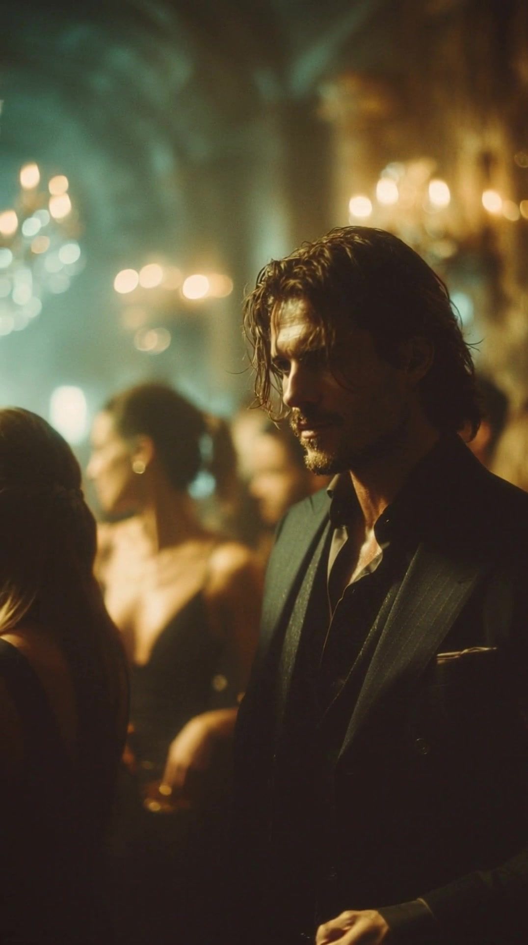 AI cinematic party art — the man everyone wants, but no one can reach. #aiart #aiartcommunity #partyvibes #cinematicart #surrealart