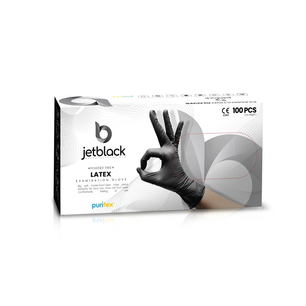 Latex Powder Free Examination Glove Black Colour