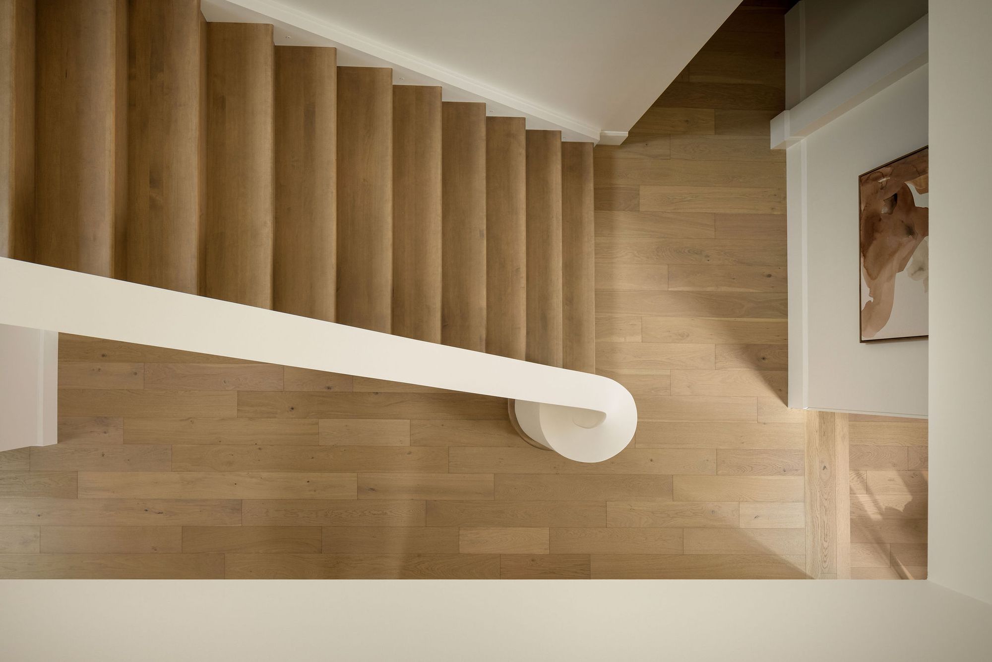 Staircase seen from above in The Charlotte home