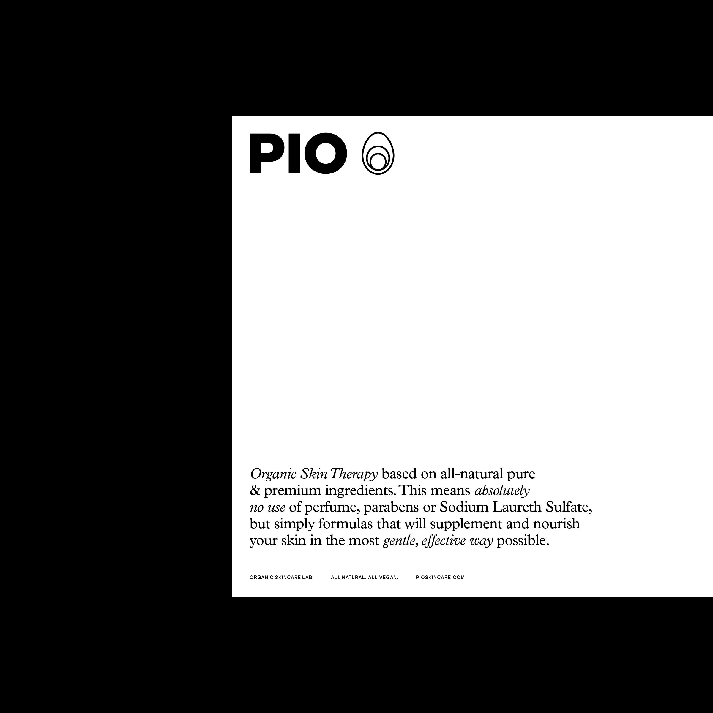 PIO Organic Skincare Lab Visual Identity by Studio Jacob Lindblad
