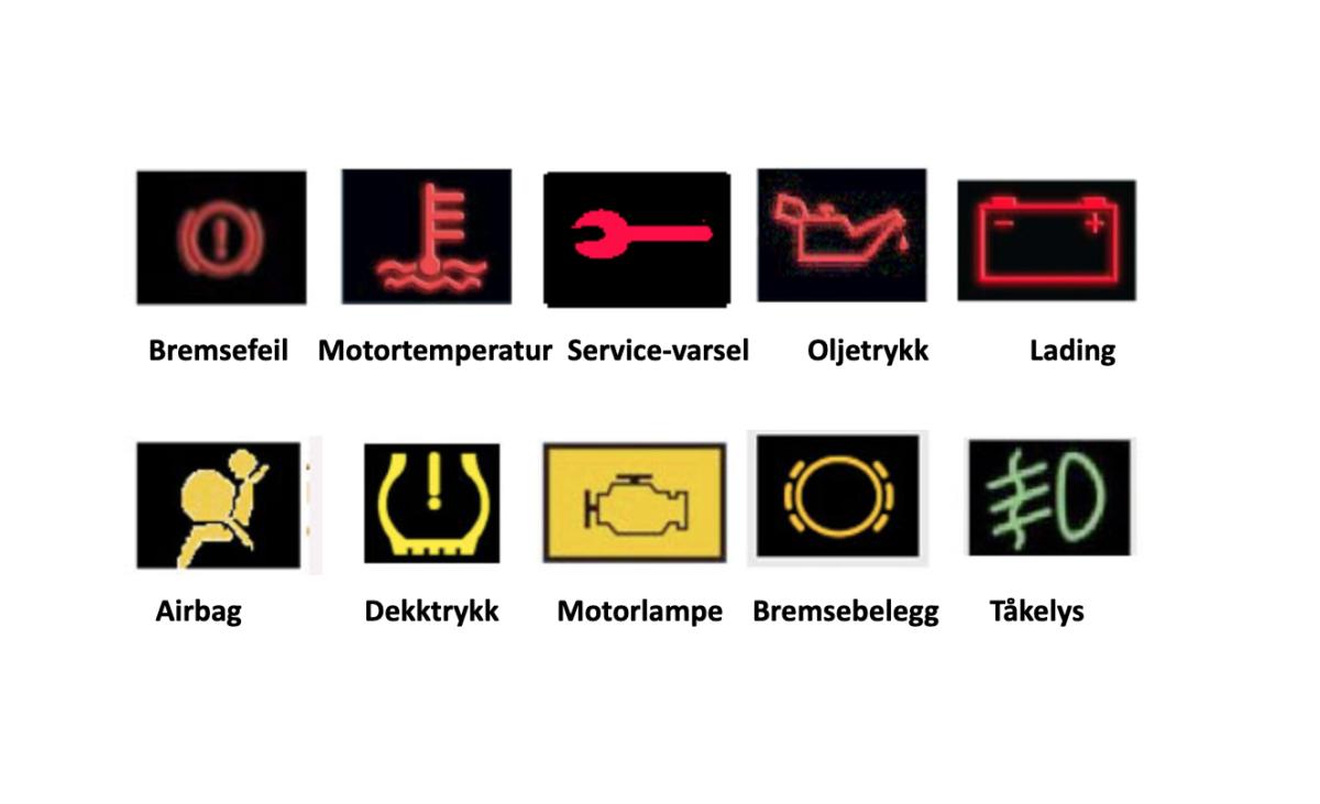 Varsellamper i bil