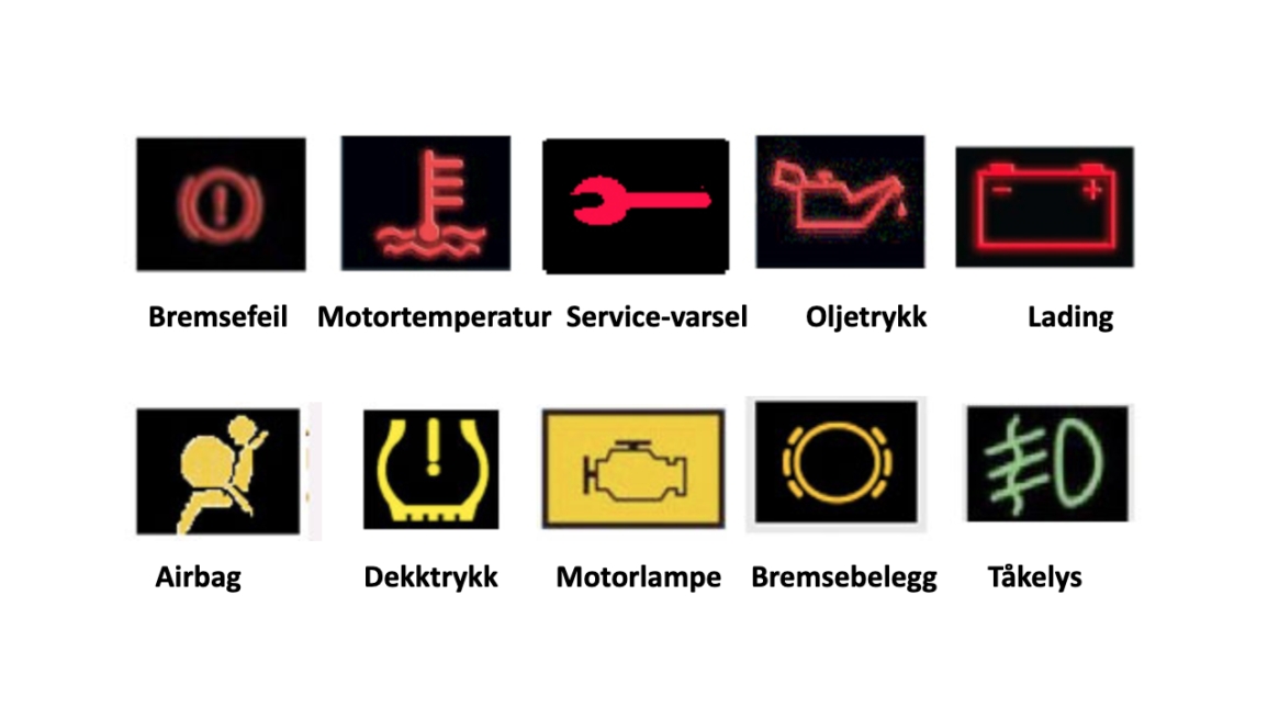Varsellamper i bil