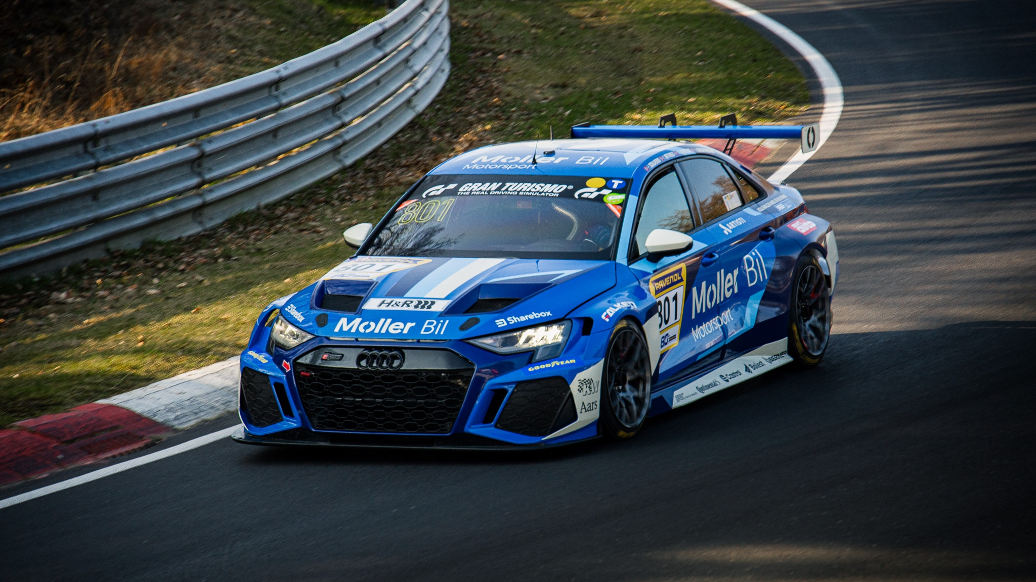 teamets nye Audi under aksjonen i debutløpet i mars.