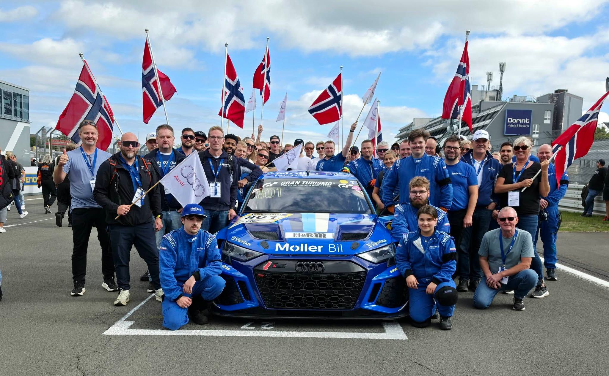 Hele teamet samlet før start.