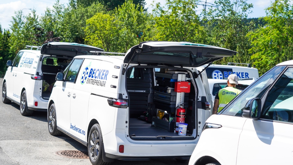 ID. Buzz Cargo på rekke - klar til utlevering