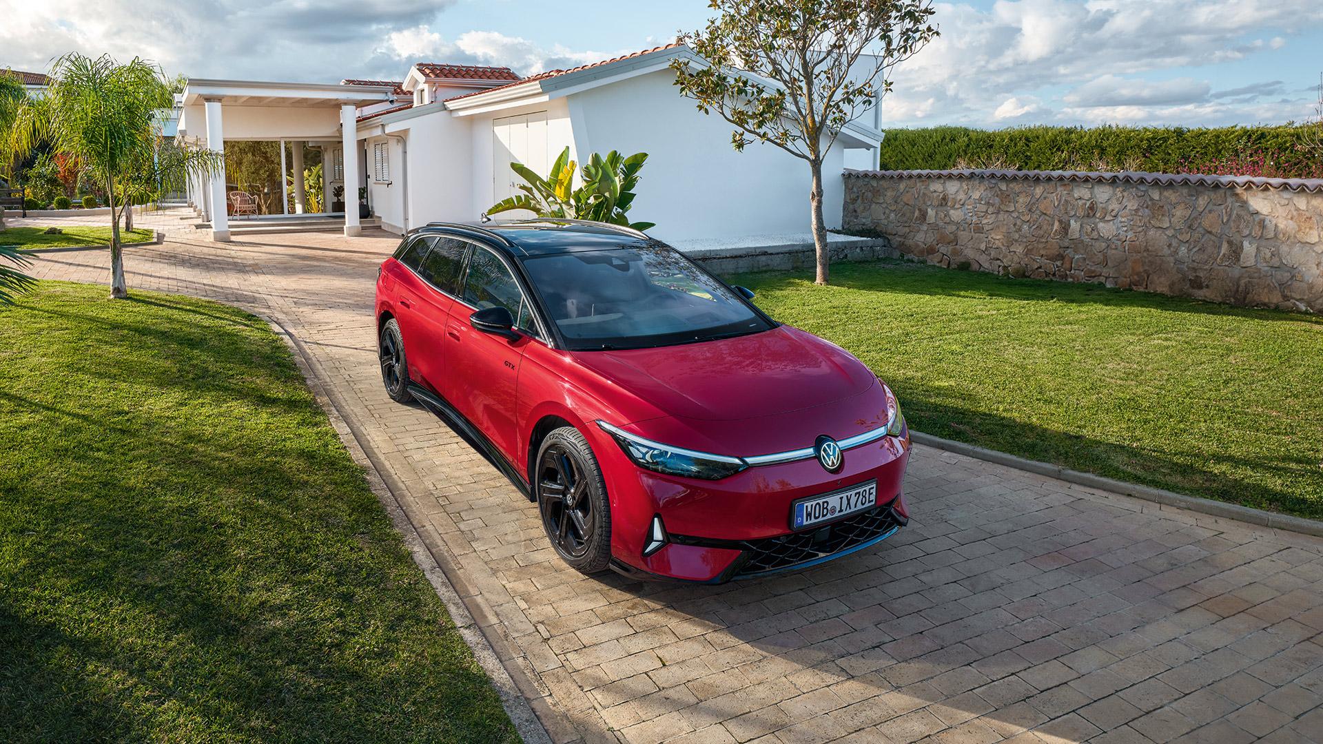 ID.7 GTX i lekker rødfarge.