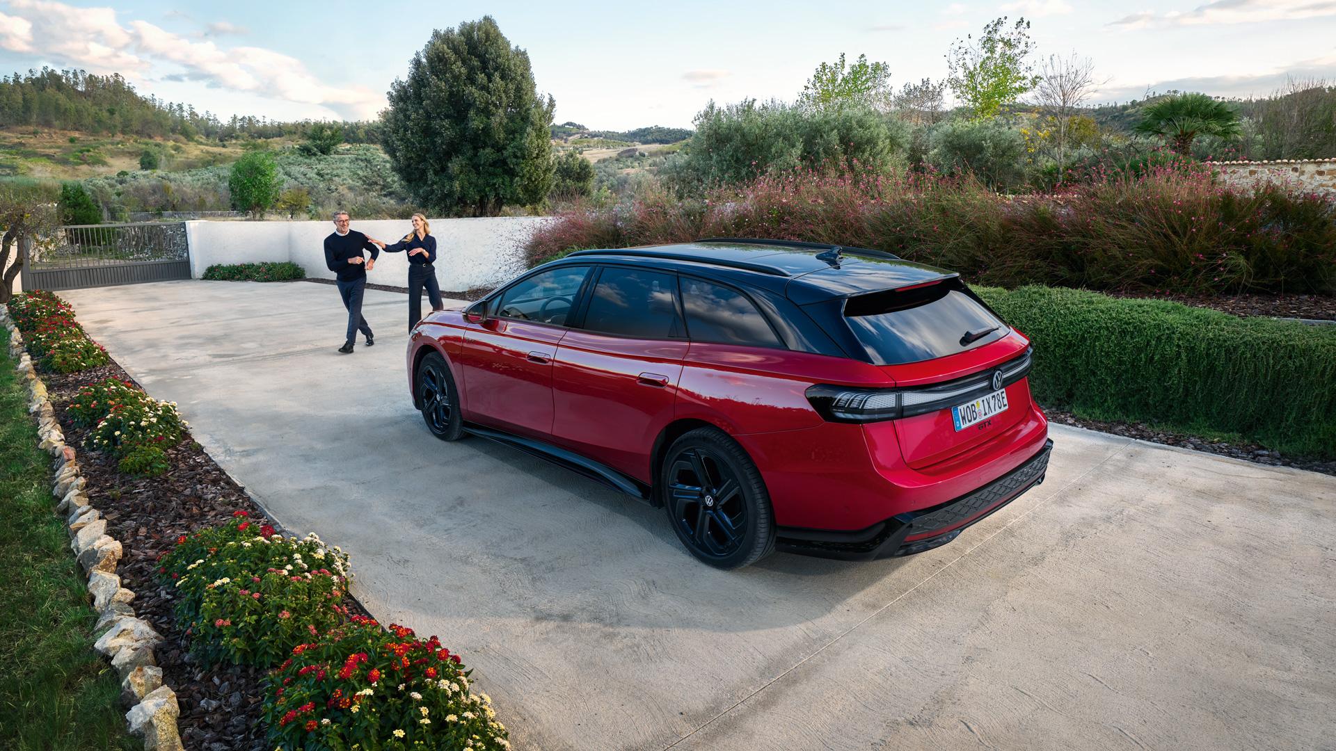 ID.7 GTX i lekker rødfarge.