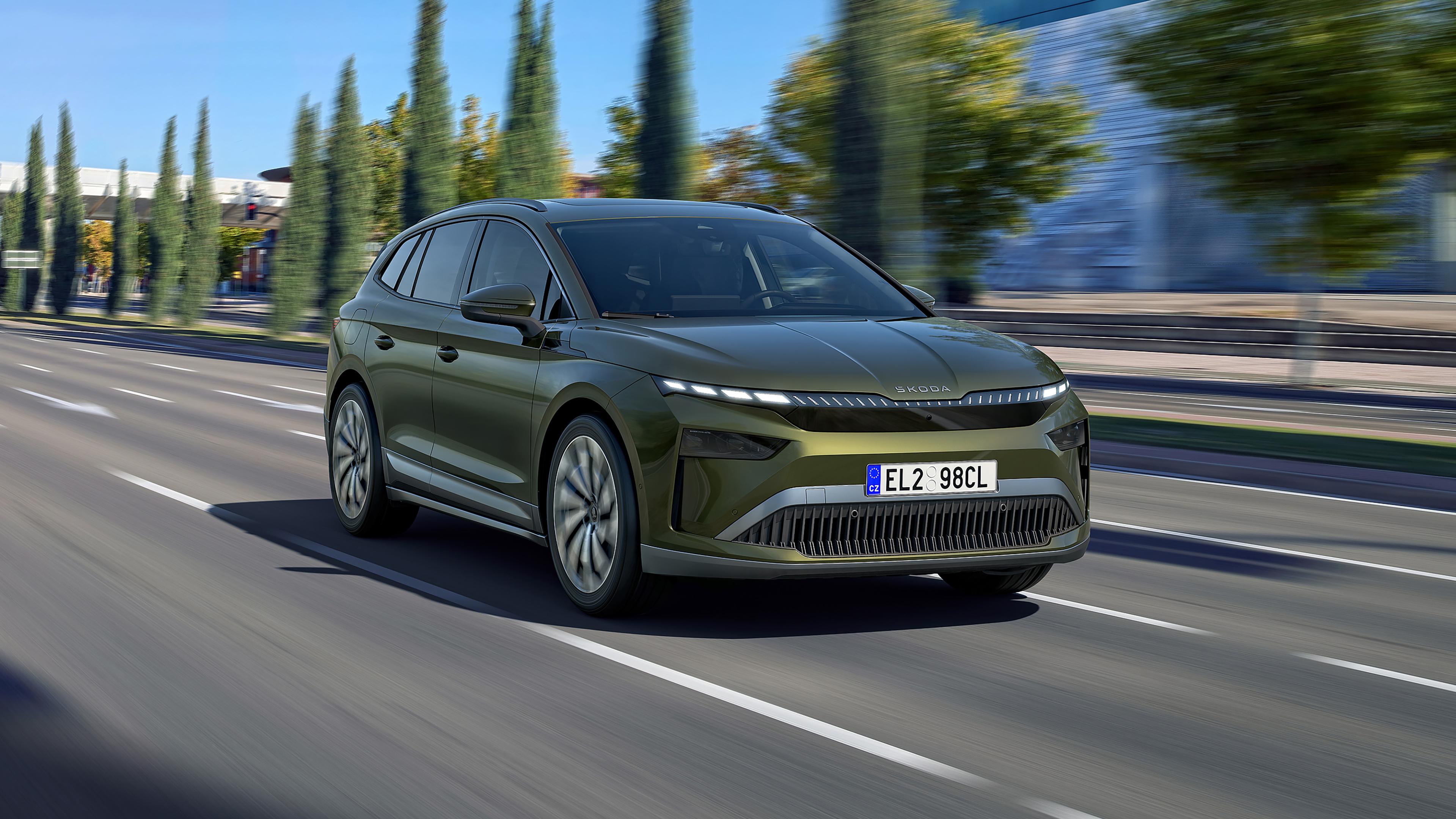 Blå Skoda Enyaq
