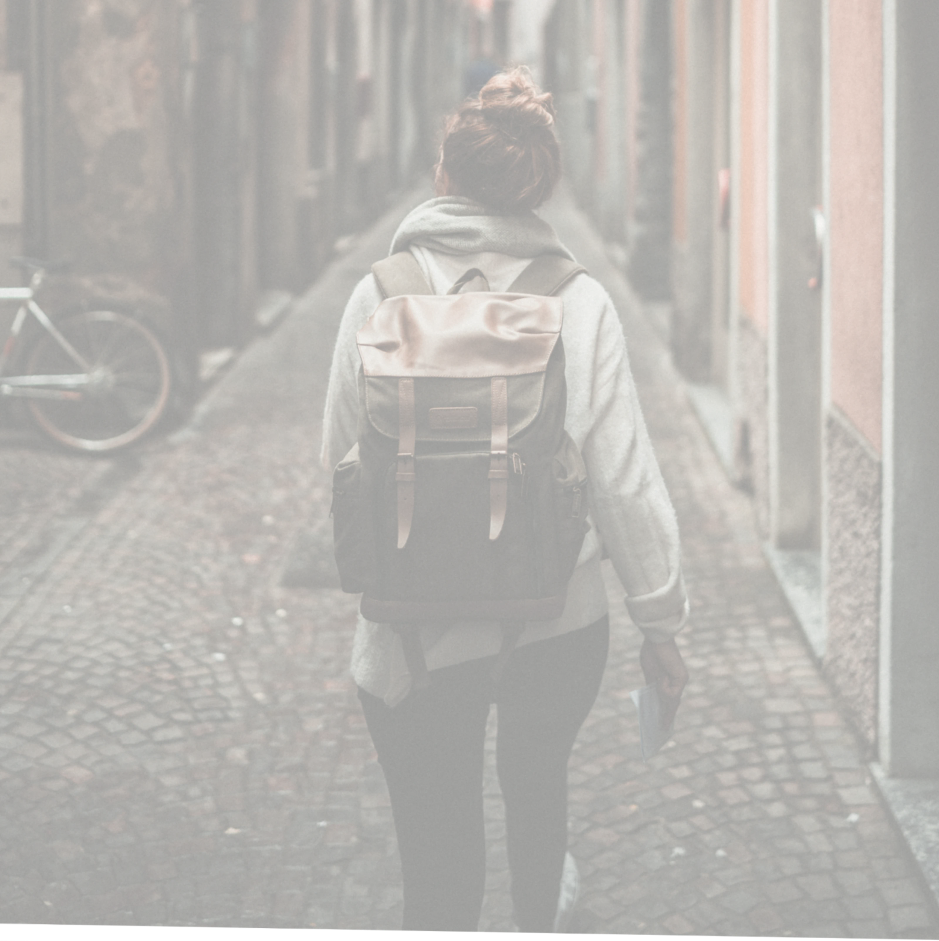 Traveler with backpack