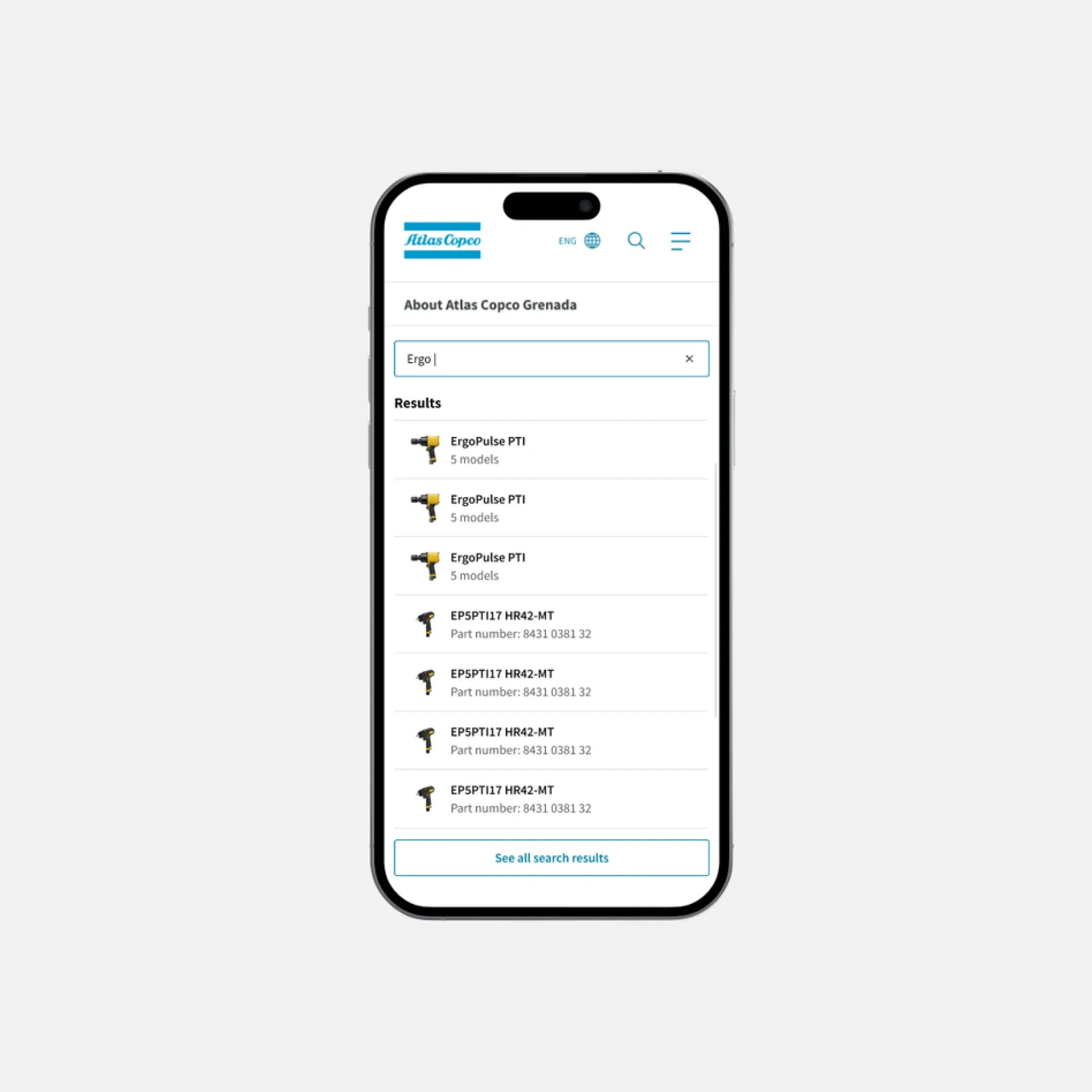 Smarttelefon som visar användargränssnitt