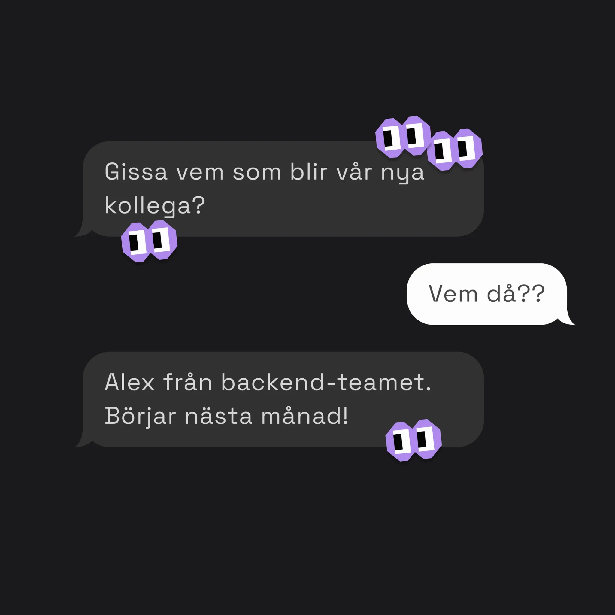 Gränssnitt som visar meddelanden