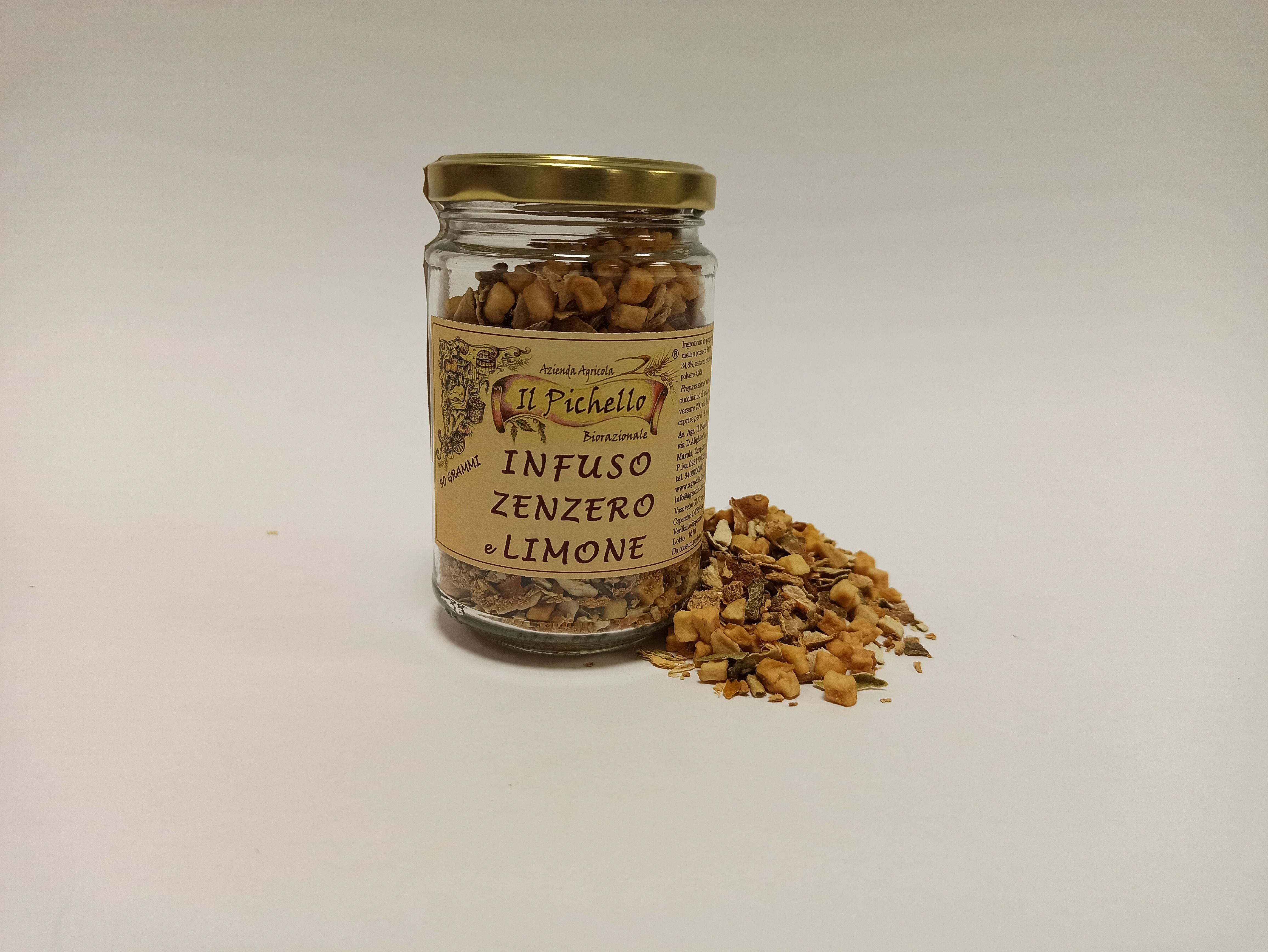 Infuso Zenzero E Limone biorazionale dell'Azienda Agricola Il Pichello - Tisane E 
infusi dall'Appennino Reggiano