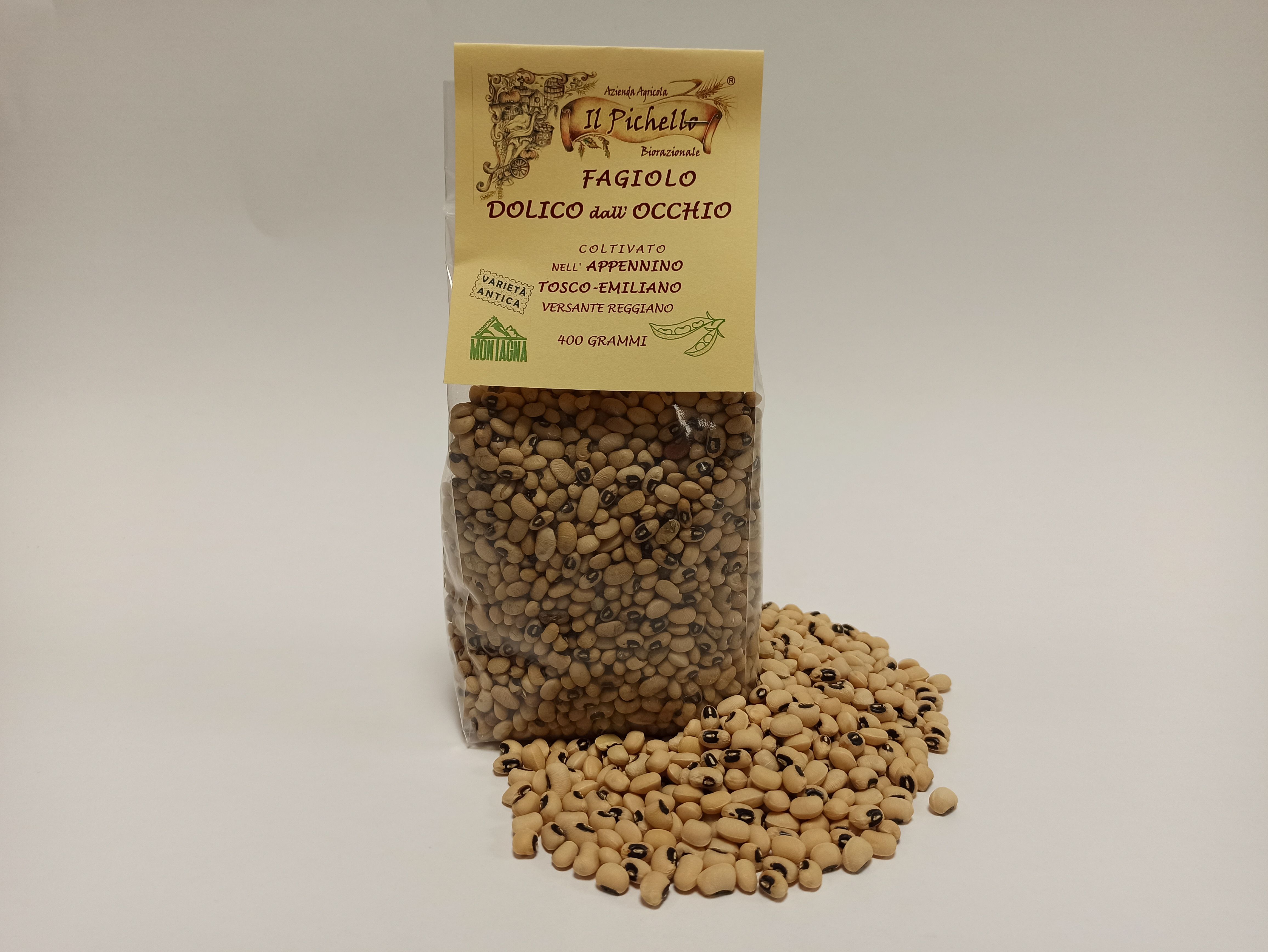 Fagiolo Dolico Dall'occhio biorazionale dell'Azienda Agricola Il Pichello - Legumi E
farina Di Legumi dall'Appennino Reggiano