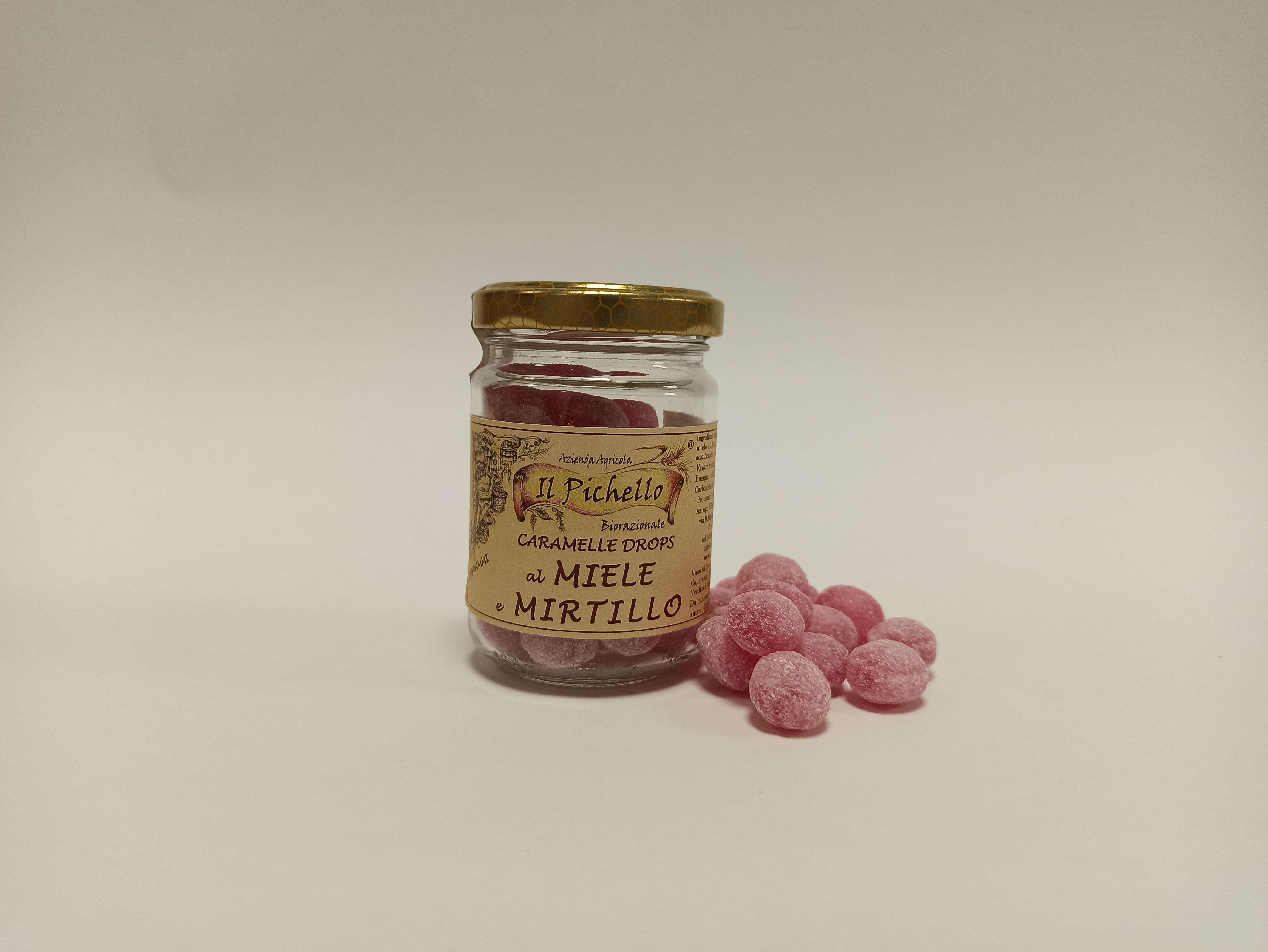 Caramelle Miele E Mirtillo biorazionale dell'Azienda Agricola Il Pichello - Prodotti 
dell'alveare dall'Appennino Reggiano