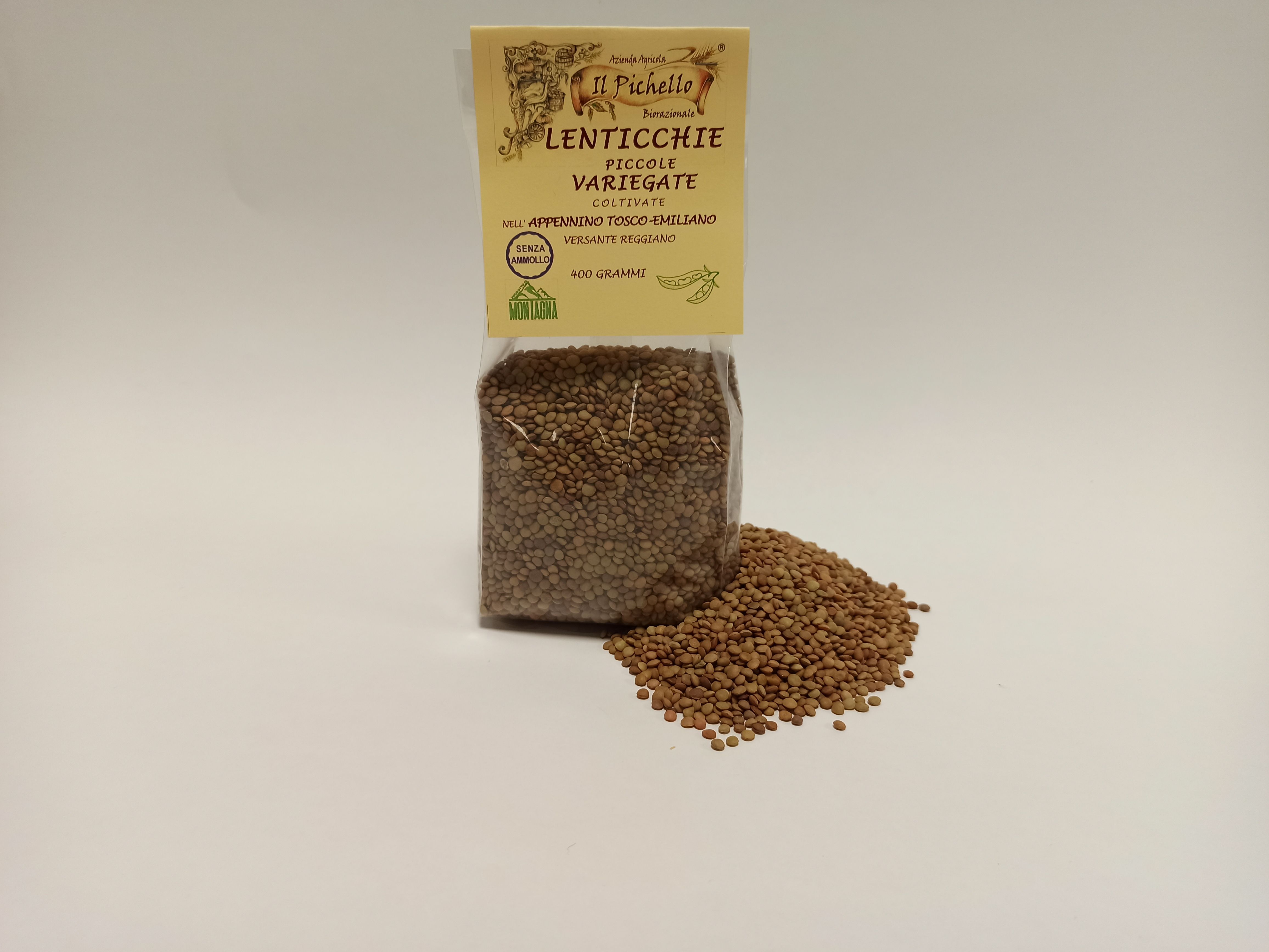 Lenticchie Piccole Variegate biorazionale dell'Azienda Agricola Il Pichello - Legumi E
farina Di Legumi dall'Appennino Reggiano