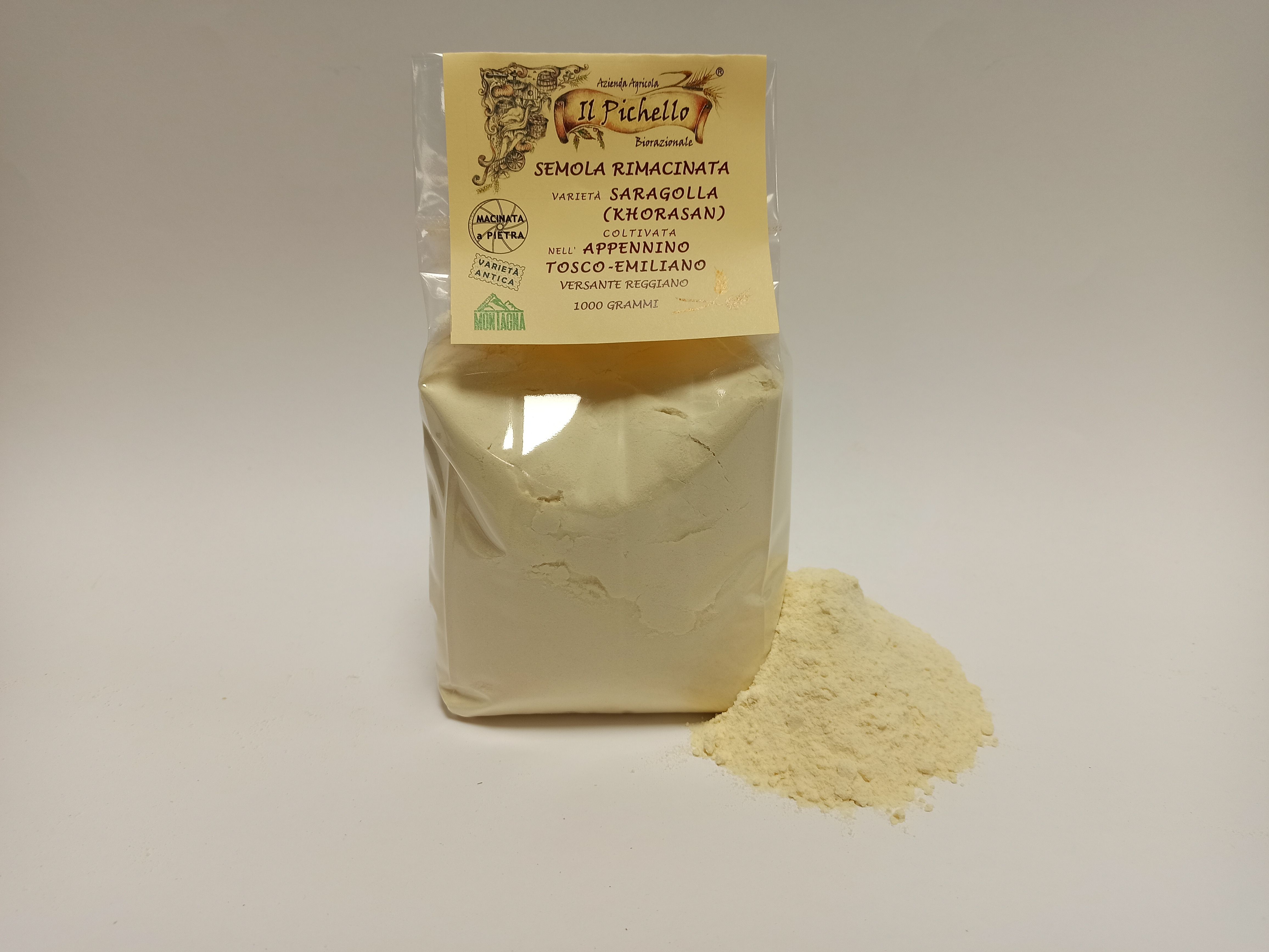 Semola Rimacinata Di Grano Duro 
varietà Antica Saragolla