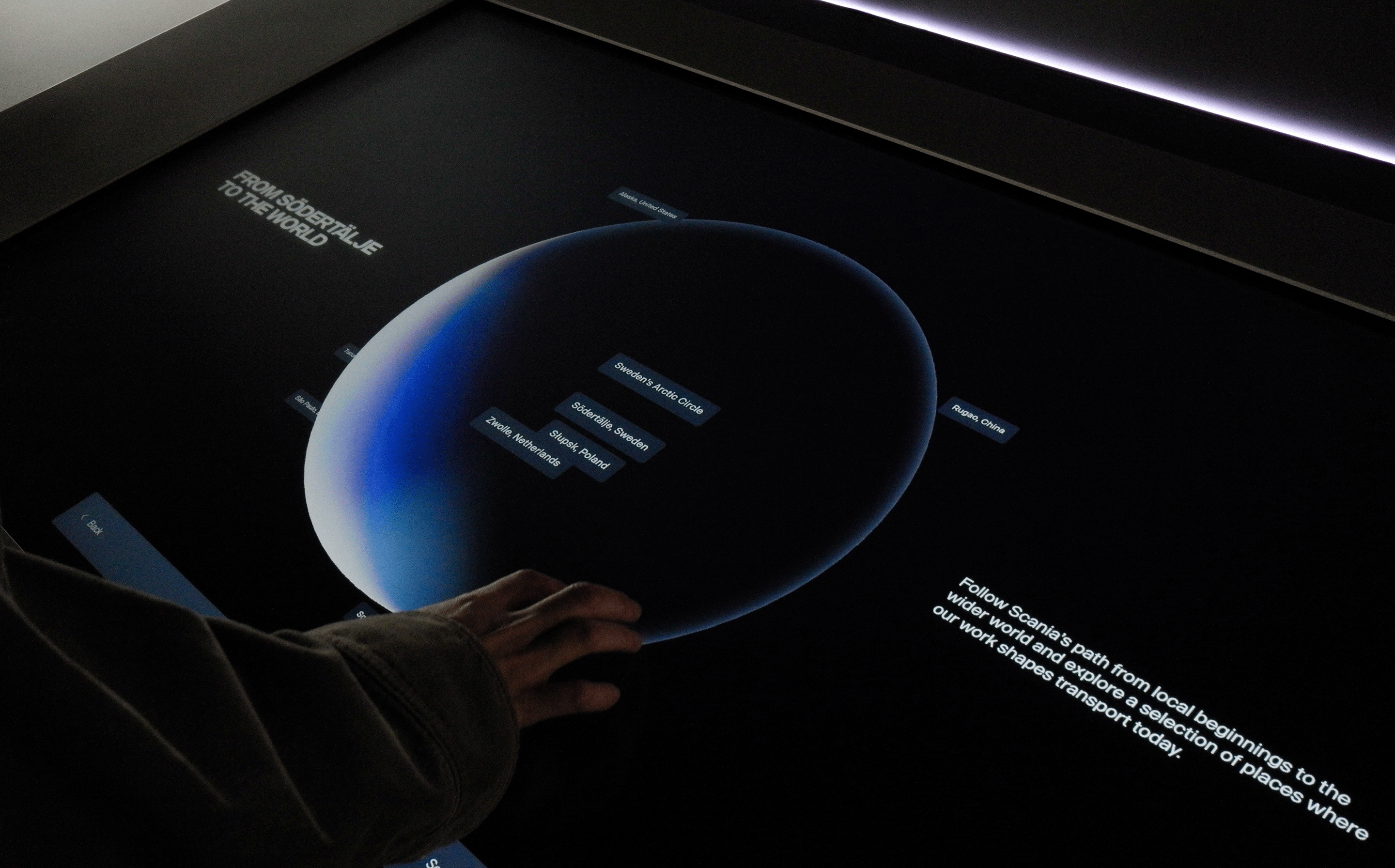 A user navigating a digital screen