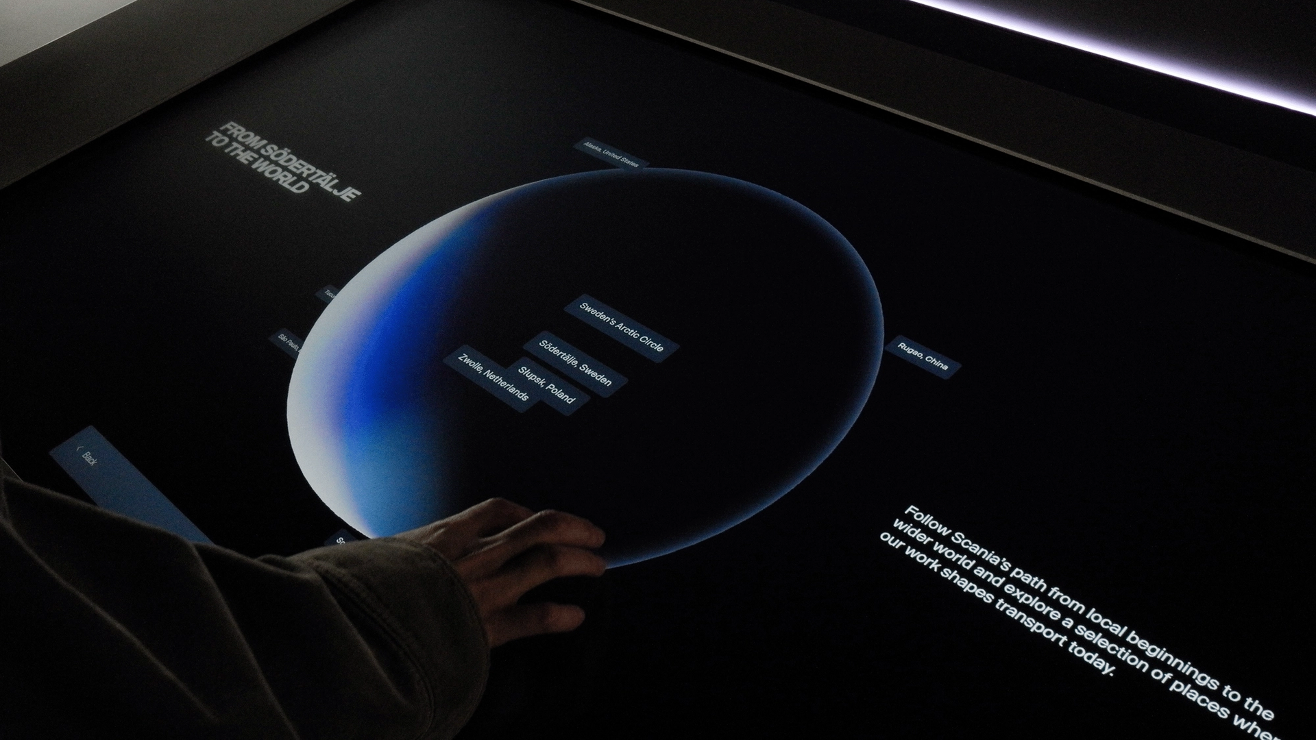 A user navigating a digital screen