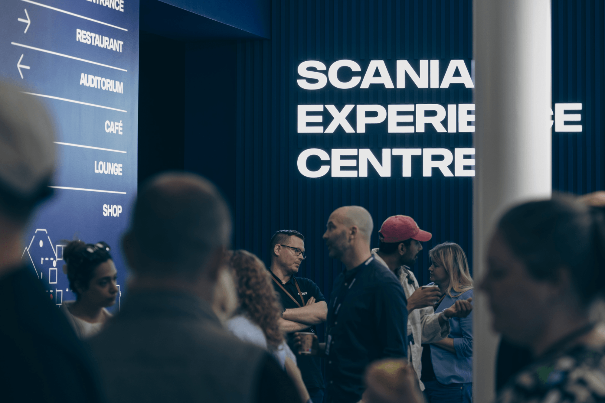 Interior of the Scania Experience Centre
