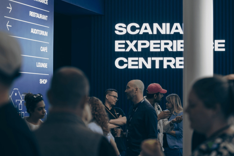 Interior of the Scania Experience Centre