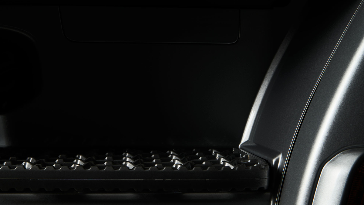 Detail of boarding step.