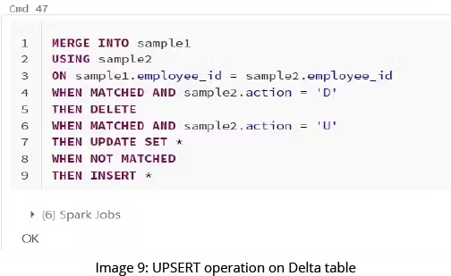 UPSERT operation on Delta table