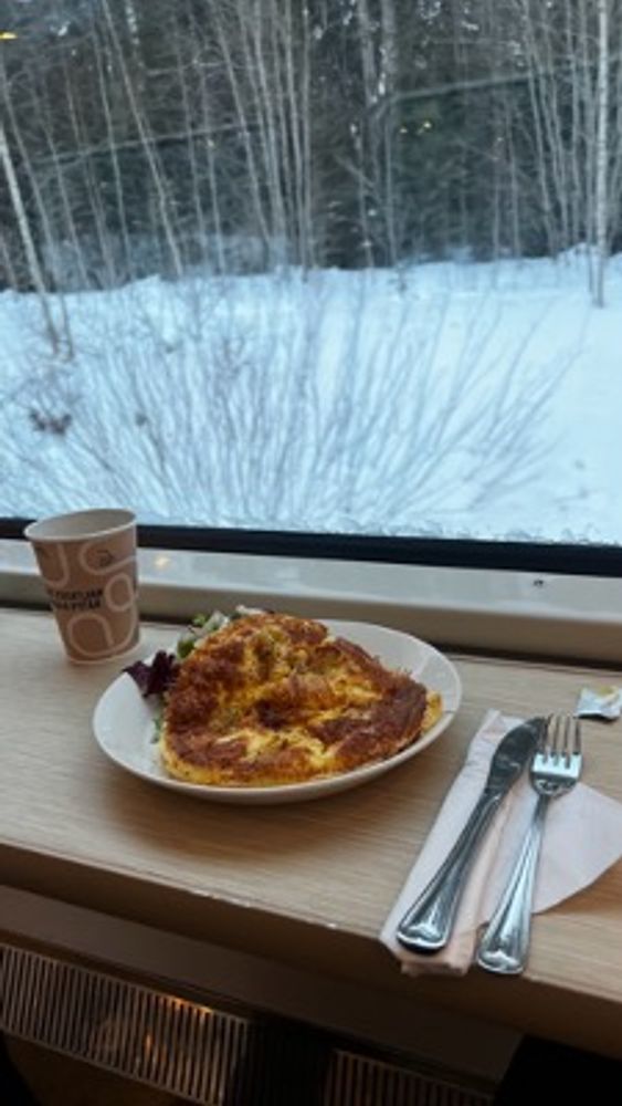 Omelette au petit matin en Finlande