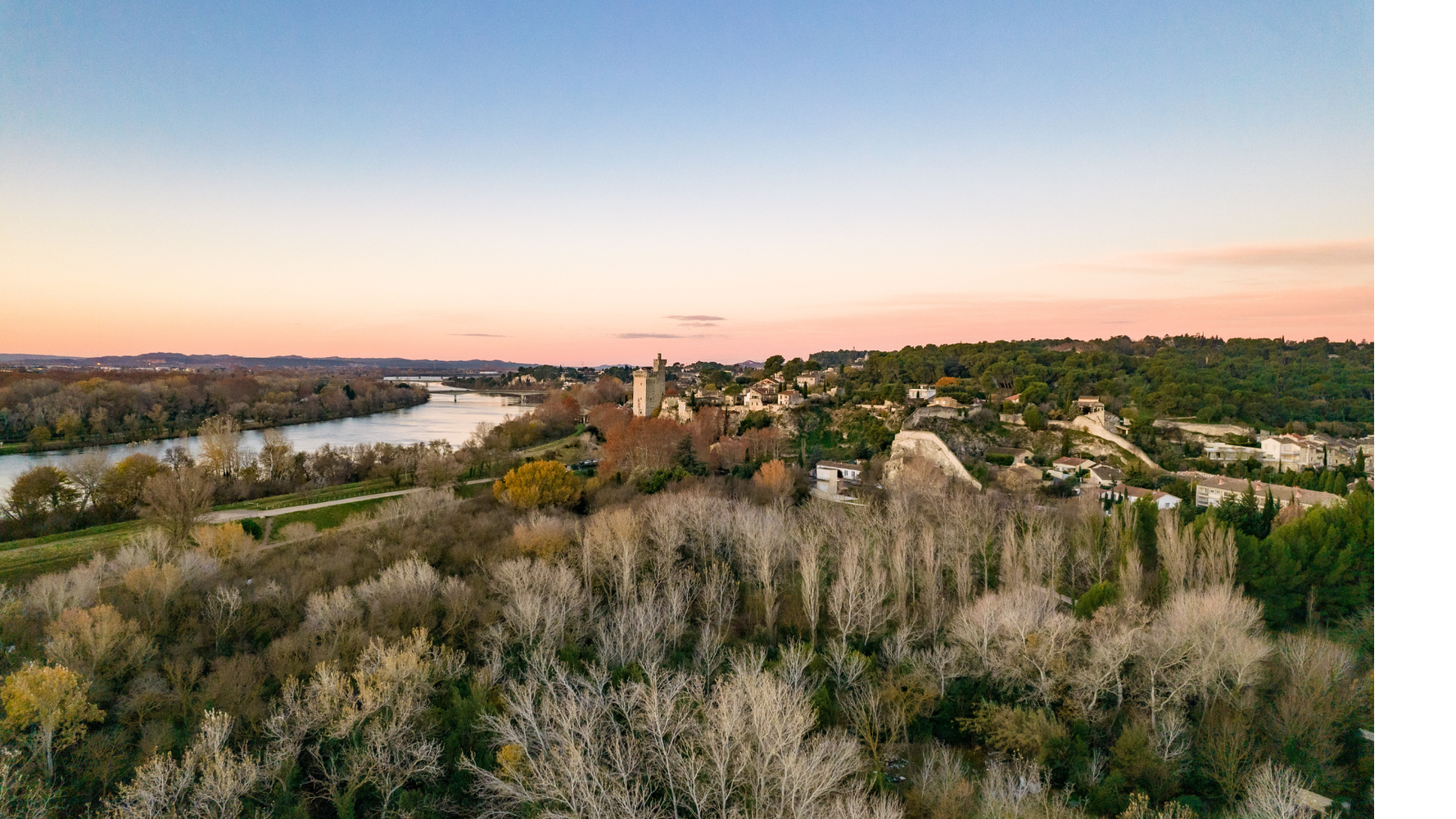 Villeneuve lez Avignon vue d'en haut