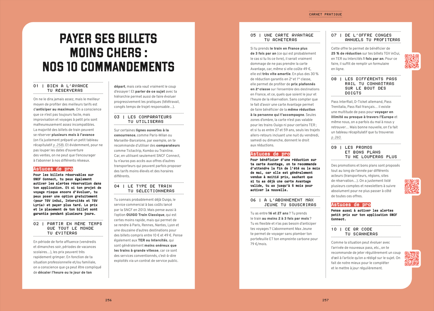 Double page page livre HOURRAIL ! billets pas chers