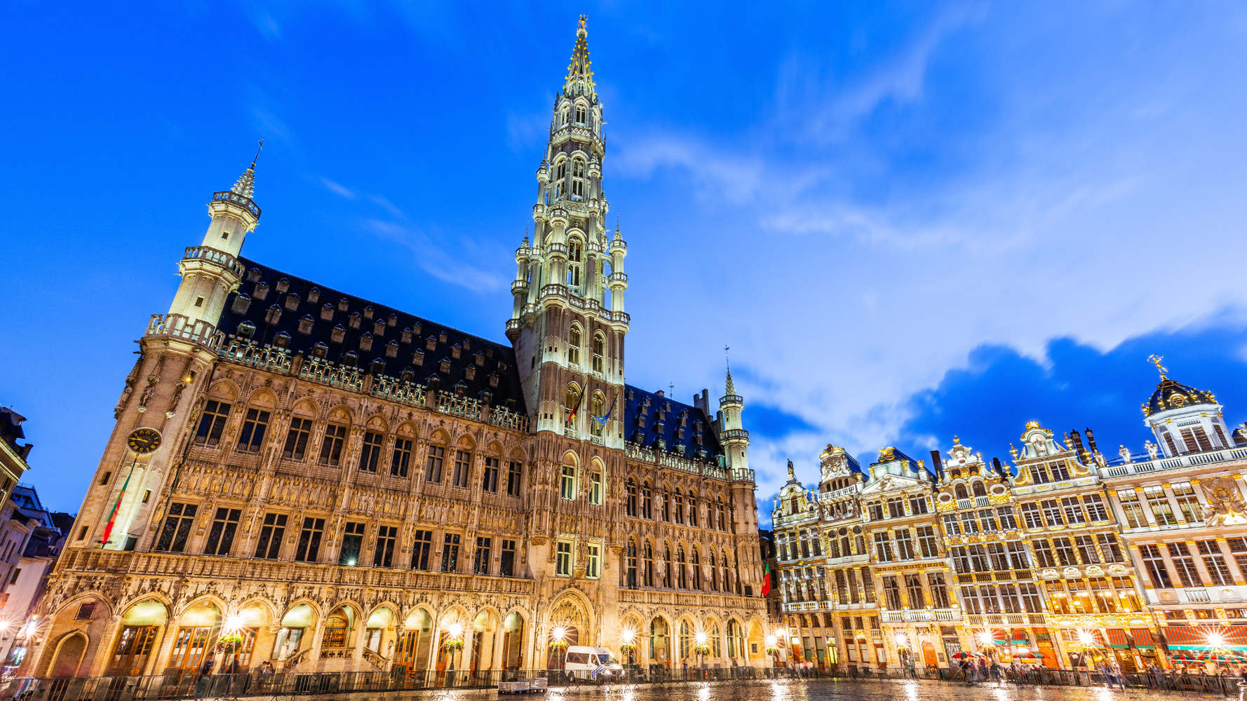 La ville de Bruxelles de nuit