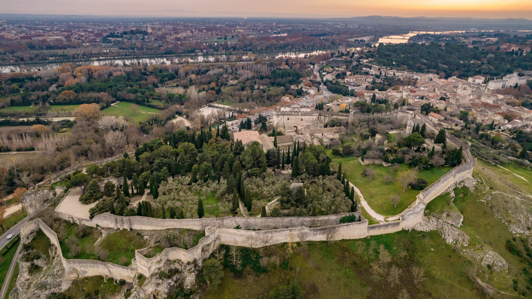 Fort de Villeneuve lez Avignon vu d'en haut