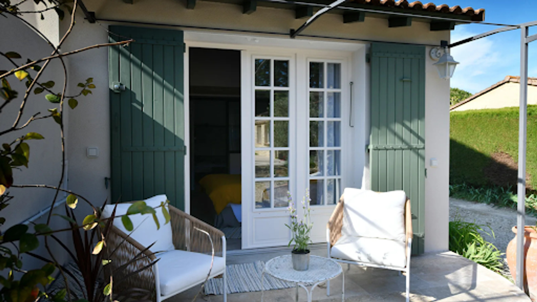 The terrace of a room at Villa Aulia