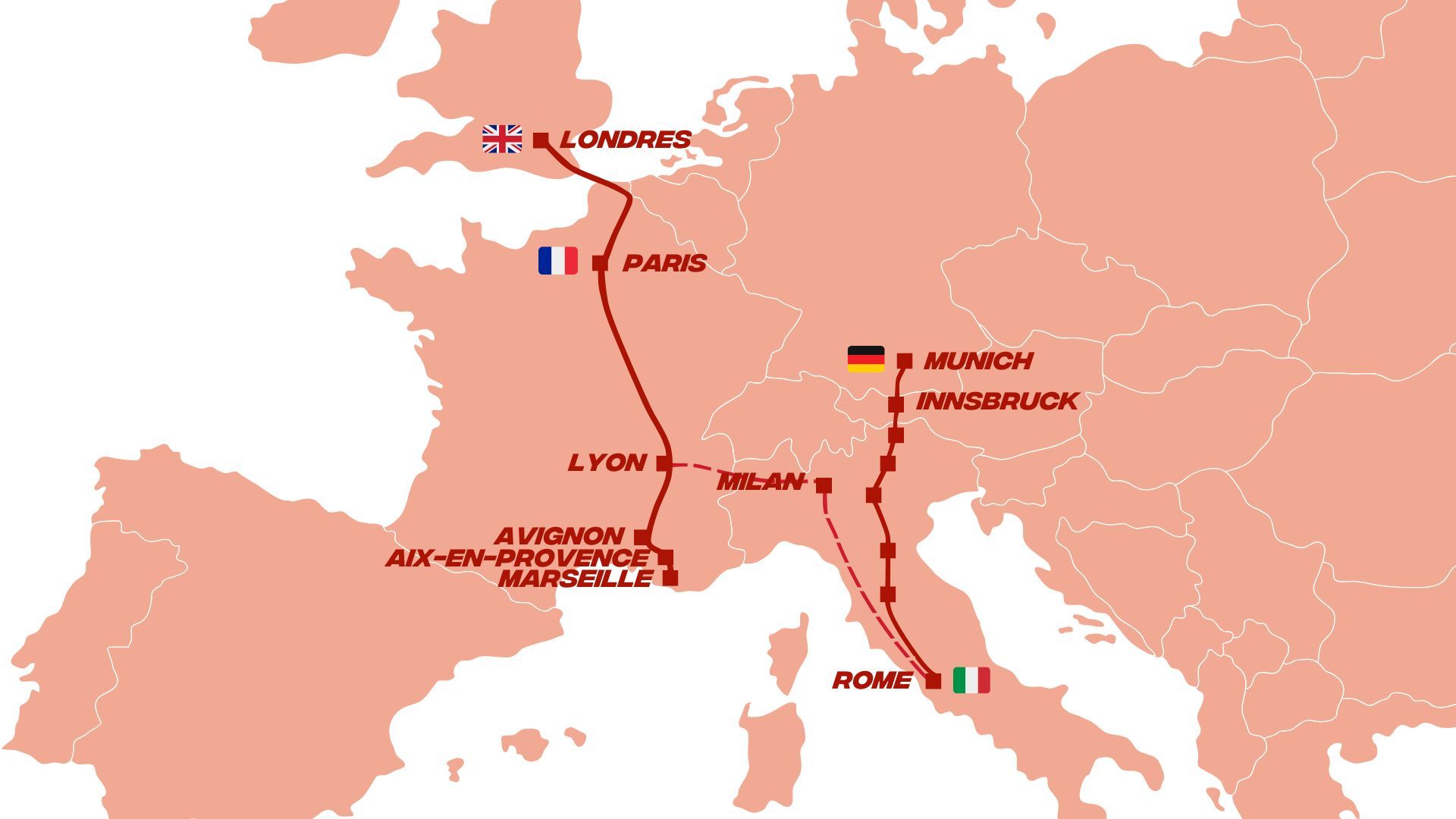 Paris-Marseille, Rome-Munich... Les nouvelles lignes de train Trenitalia