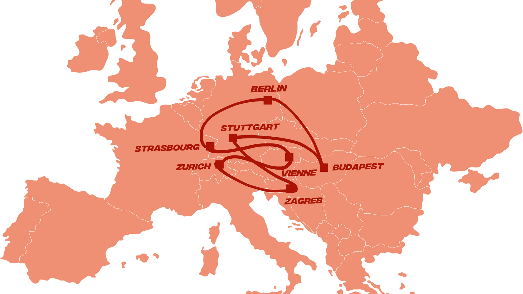 Itinéraire de Noël en train de nuit en Europe