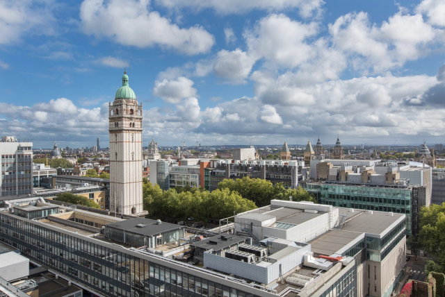 Aerial view of Imperial College London campus during IMC visit