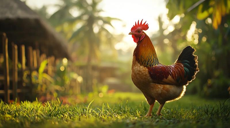 Ayam kampung bebas berkeliaran di halaman — pilihan Edwin Hadrian untuk Gogobon MPASI