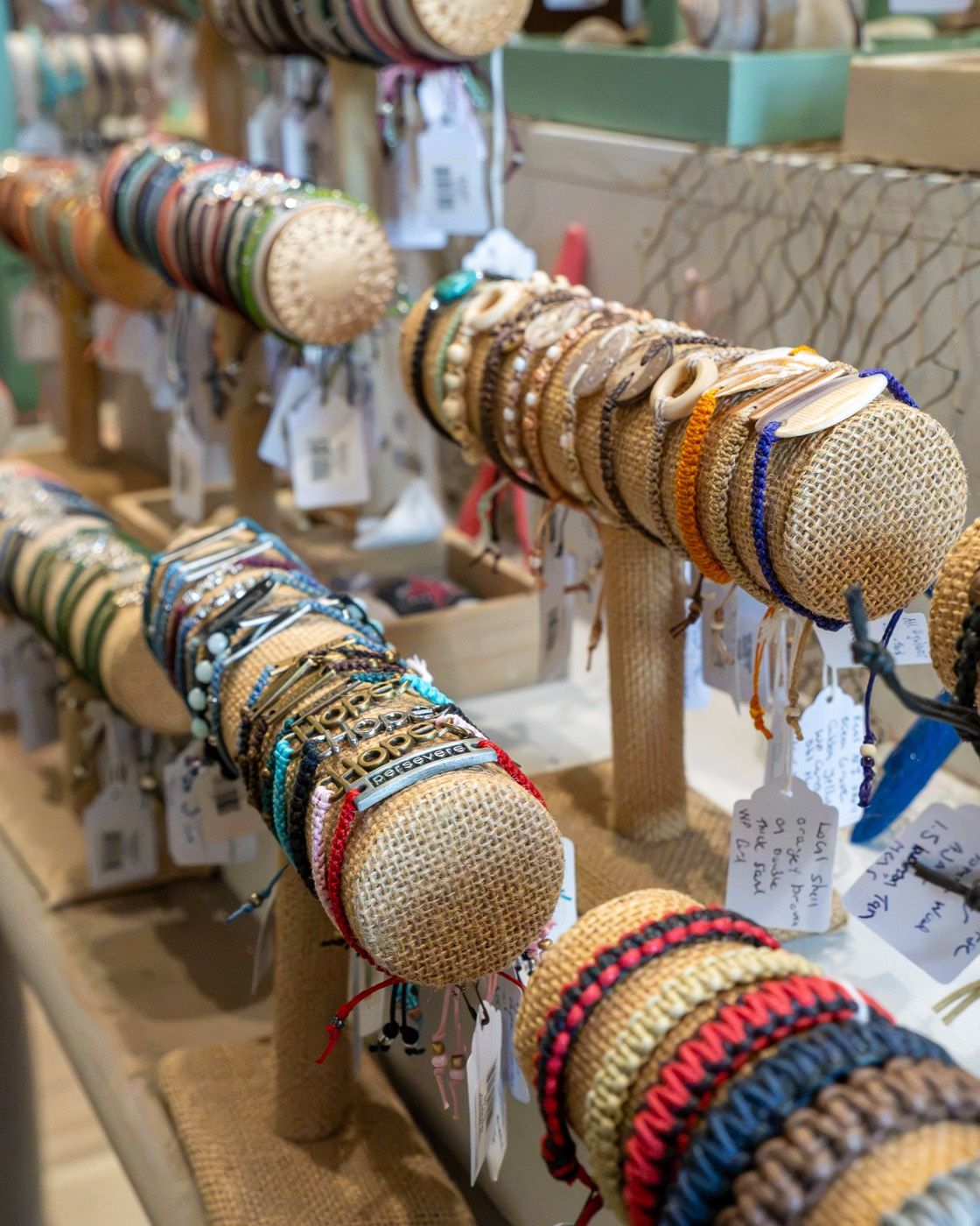 Stacked, beaded, handmade