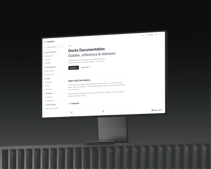 Dashdocs Framer template preview