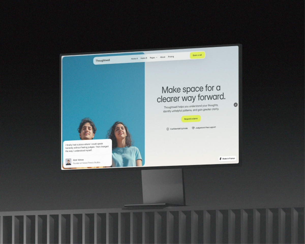 Thoughtwell Framer template preview