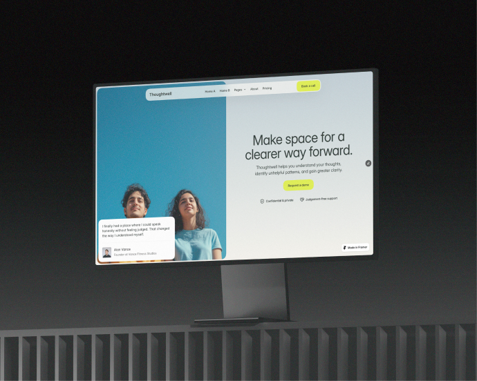 Thoughtwell Framer template preview