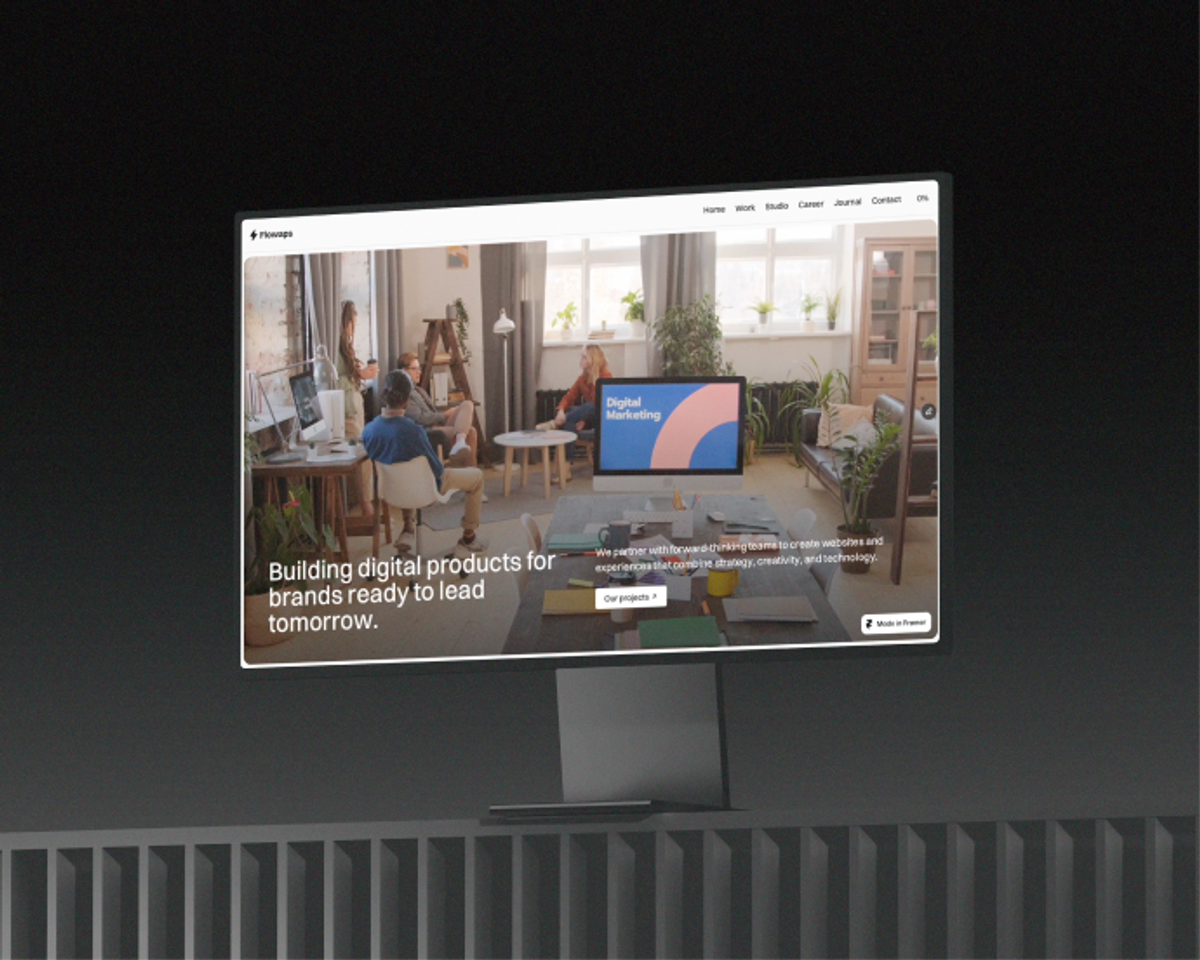 Flowaps Framer template preview