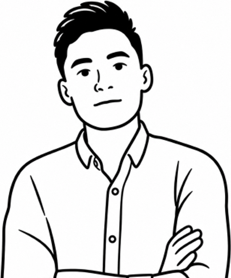 Illustrated portrait of Alwan Rosyadi
