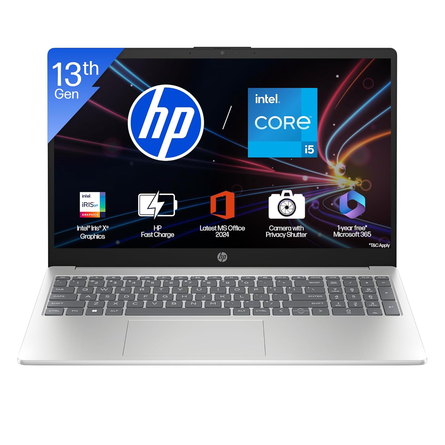 HP 15, 13th Gen Intel Core i5-1334U, (16GB DDR4,512GB SSD)