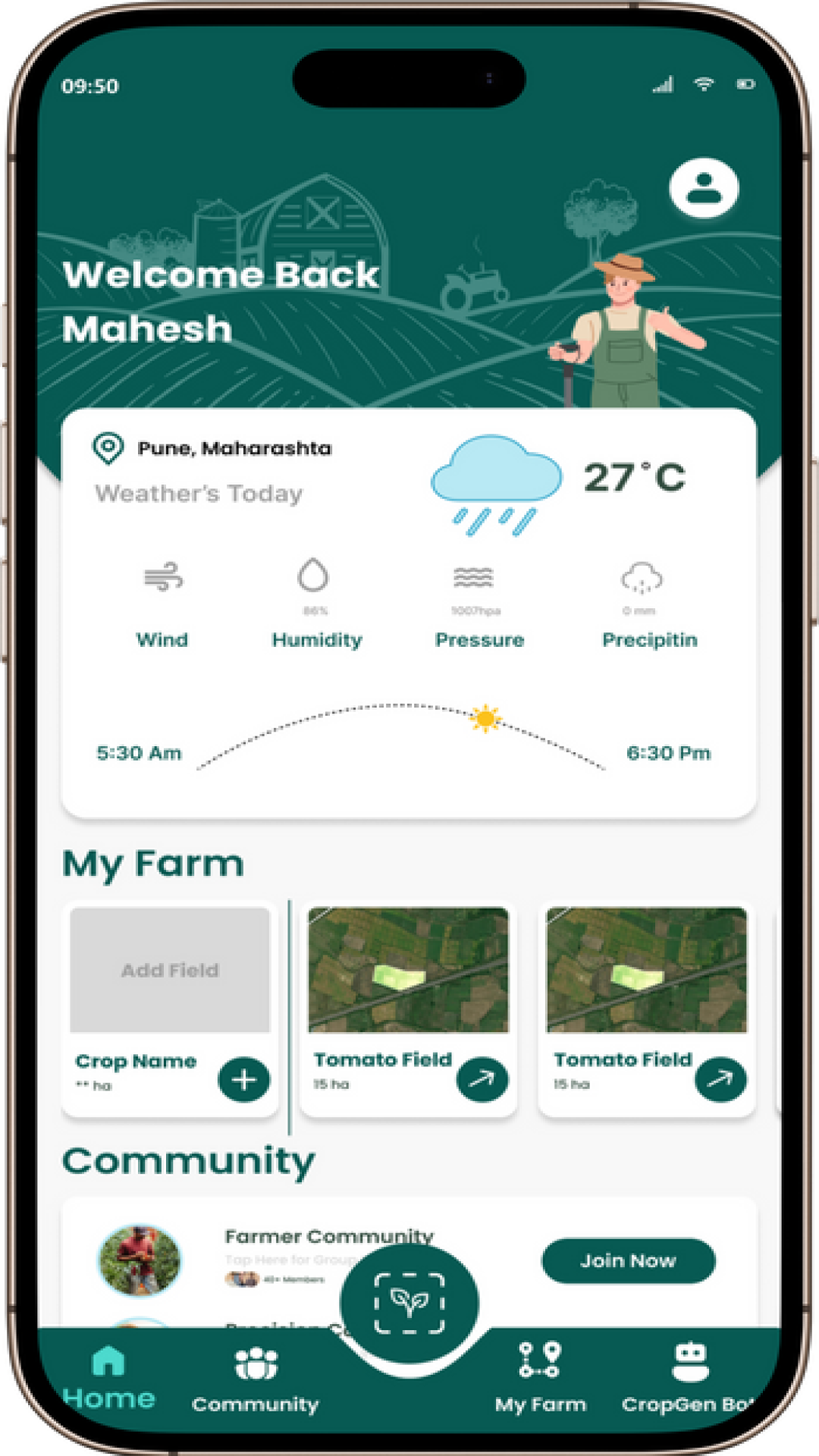 Thumbnail 3 for CropGen - AI based Smart Crop Monitoring & Advisory System 