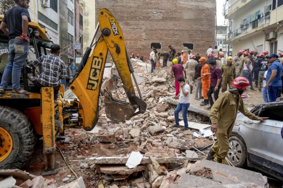 Delhi Building Collapse: JCBs Grounded Amid Rescue Efforts, Students Trapped