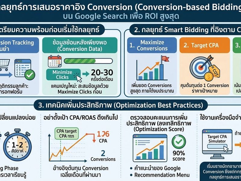เจาะลึก Google Ads: วิธีเพิ่มประสิทธิภาพกลยุทธ์การเสนอราคาที่อิงตาม Conversion ใน Search
