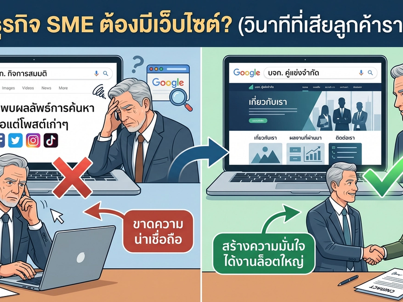 เสิร์ชชื่อบริษัทใน Google แล้วไม่เจอ? ระวังลูกค้า(รายใหญ่)หนีไปหาคู่แข่ง